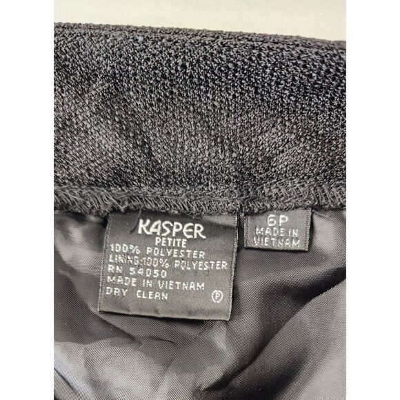 Kasper Petite Polyester Grey Office Pants Size 6P - Picture 3 of 9